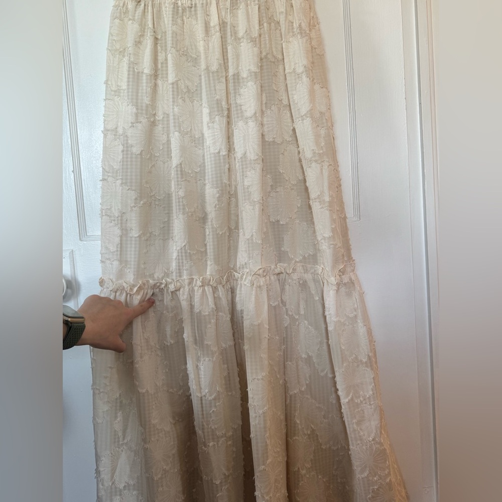 Lulu’s Charm and Charisma Cream Burnout Floral Midi Dress - Picture 7 of 16